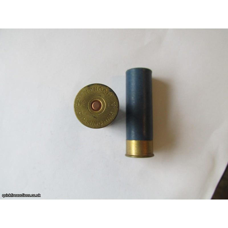 14G R.T.O. KYNOCH BIRMINGHAM PLAIN DARK BLUE TUBE  CARTRIDGE  [INERT]