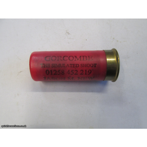 12G GORCOMBE SIMULATED SHOOT CARTRIDGE [INERT]