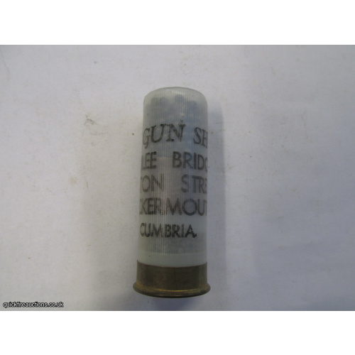 12G THE GUN SHOP COCKERMOUTH CARTRIDGE [INERT]