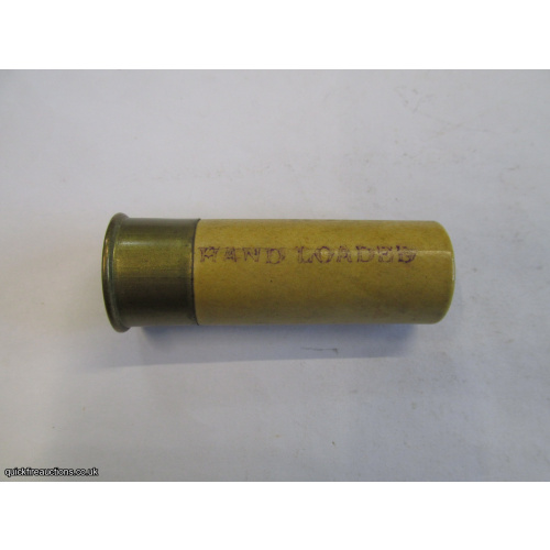 12G R.T.O. HAND LOADED EXTRA DEEP GASTIGHT CARTRIDGE  [INERT]