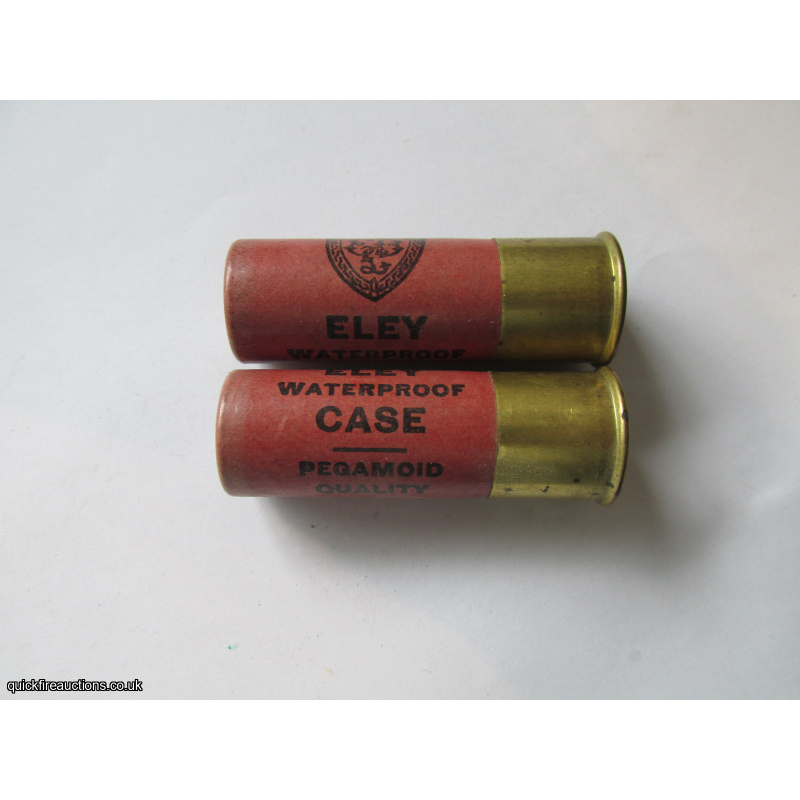12G R.T.O. ELEY WATERPROOF CASE PEGAMOID QUALITY NOBEL CARTRIDGE  [INERT]