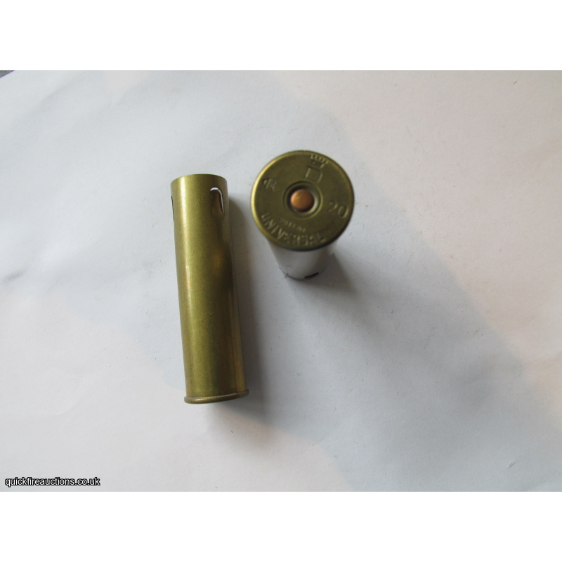 20G PRIMED 2 1/2 inch PATENT UNIVERSAL BRASS EMPTY CARTRIDGE  [INERT]