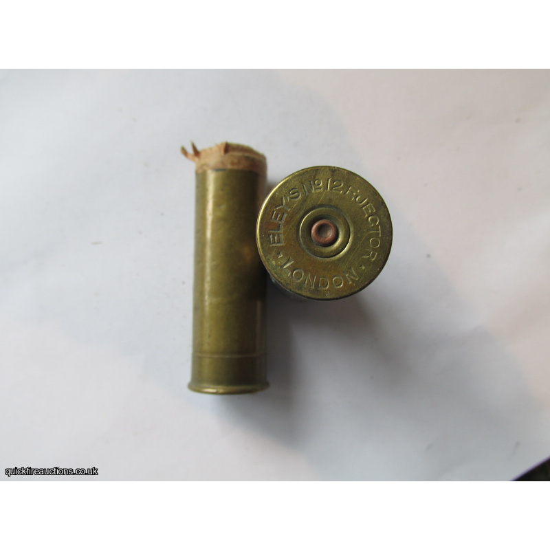 12G ELEYS EJECTOR LONDON EMPTY BRASS CASE