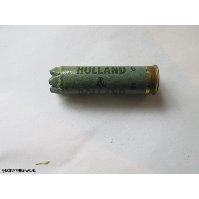 16G HOLLAND & HOLLAND SUPER SIX LARGE PRINT EMPTY FIRED CASE