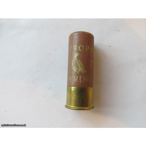 12G EUROPA LA PERDRIX DARK BROWN CARTRIDGE [INERT]