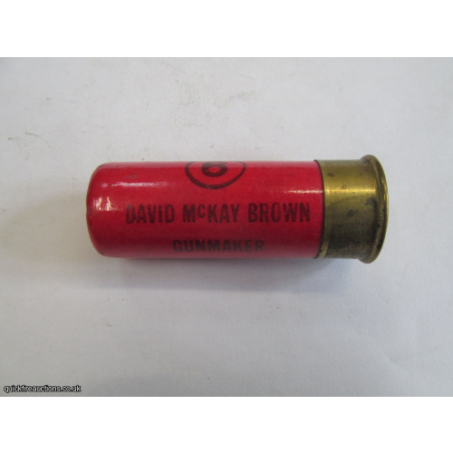 12G DAVID McKAY BROWN GUNMAKER TYPE 2 RED CARTRIDGE  [INERT]