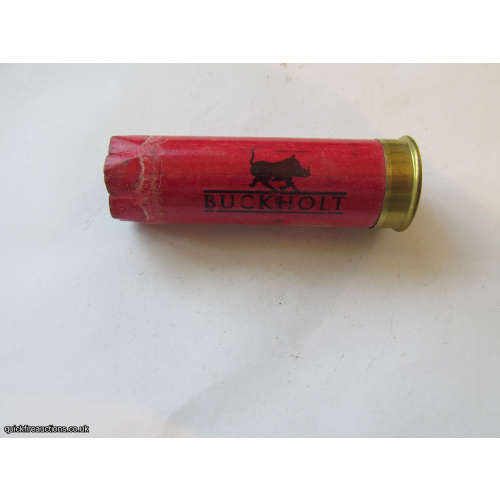 12G BUCKHOLT SMALL PRINT EMPTY FIRED CASE