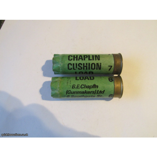 12G  CHAPLIN CUSHION LOAD TYPE 1 GREEN EMPTY FIRED CASE