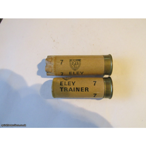 12G ELEY TRAINER WHITE EMPTY FIRED CASE