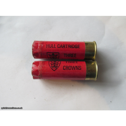 12G HULL CARTRIDGE THREE CROWNS  EMPTY FIRED CASE