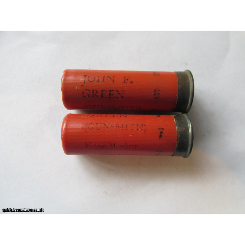 12G JOHN F GREEN GUNSMITHS CARTRIDGE [INERT]