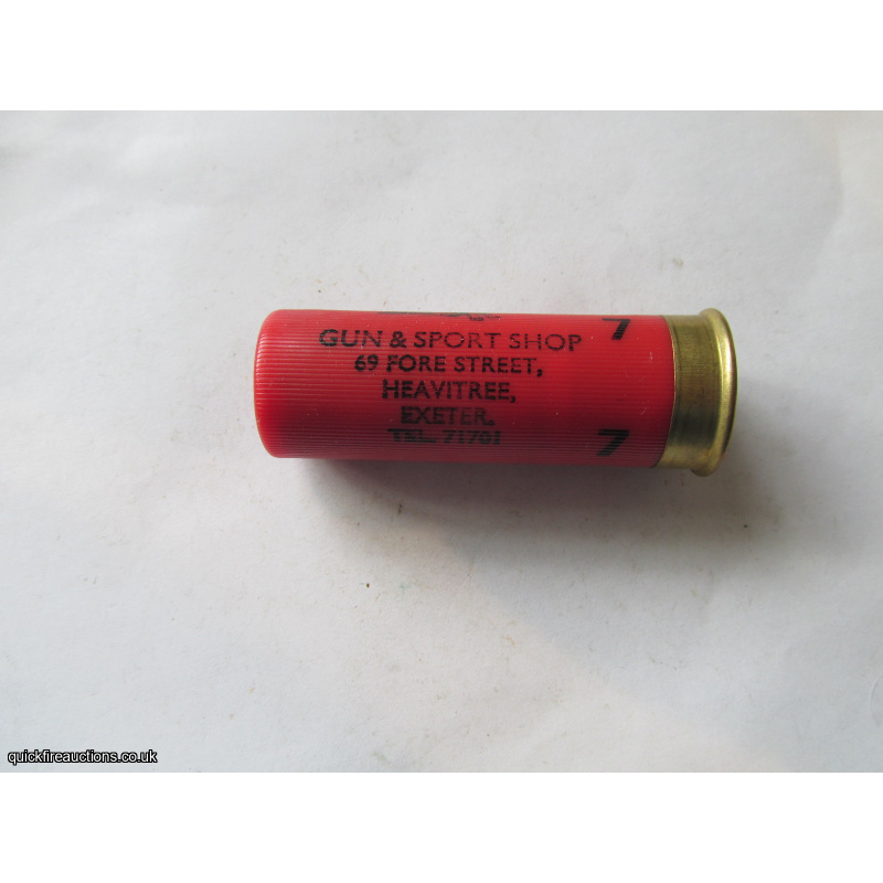 12G THE EXONIAN GUN & SPORT SHOP CARTRIDGE [INERT]