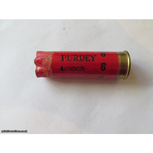 12G PURDEY LONDON RED EMPTY FIRED CASE