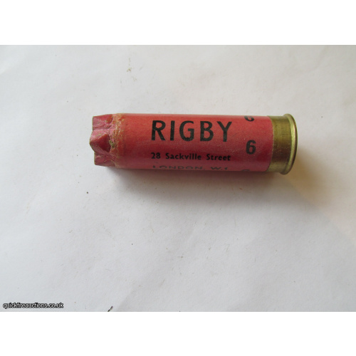 12G  RIGBY PINK CARTRIDGE EMPTY FIRED CASE