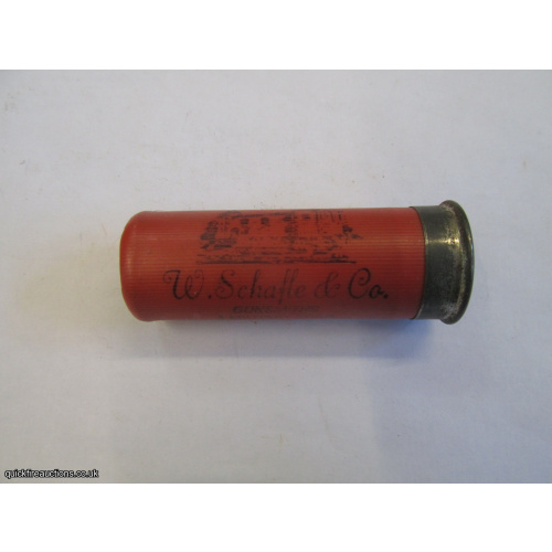 12G W. SCHAFFE & CO GUNSMITHS COLCHESTER CARTRIDGE [INERT]