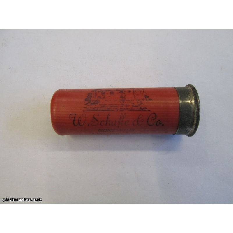 12G W. SCHAFFE & CO GUNSMITHS COLCHESTER CARTRIDGE [INERT]