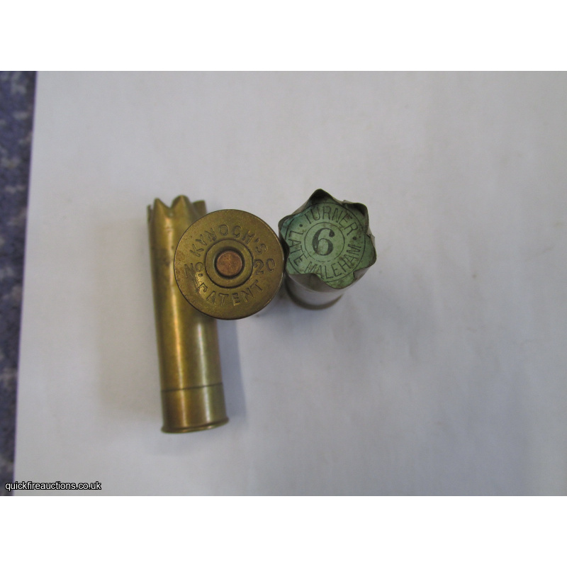 20G TC = TURNER LATE MALEHAM KYNOCHS PATENT BRASS CARTRIDGE  [INERT]