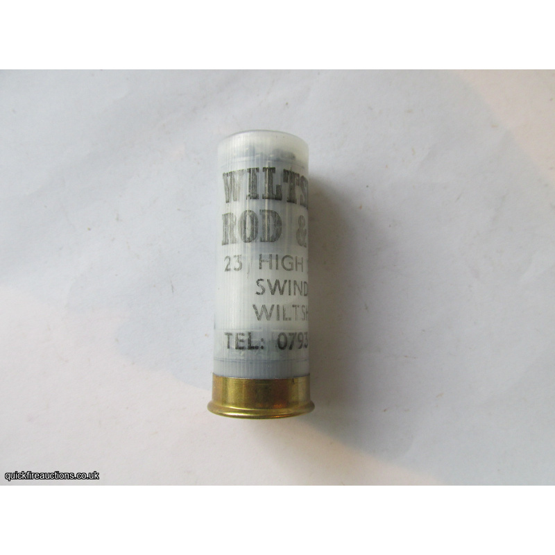 12G WILTSHIRE ROD & GUN WHITE CARTRIDGE [INERT]