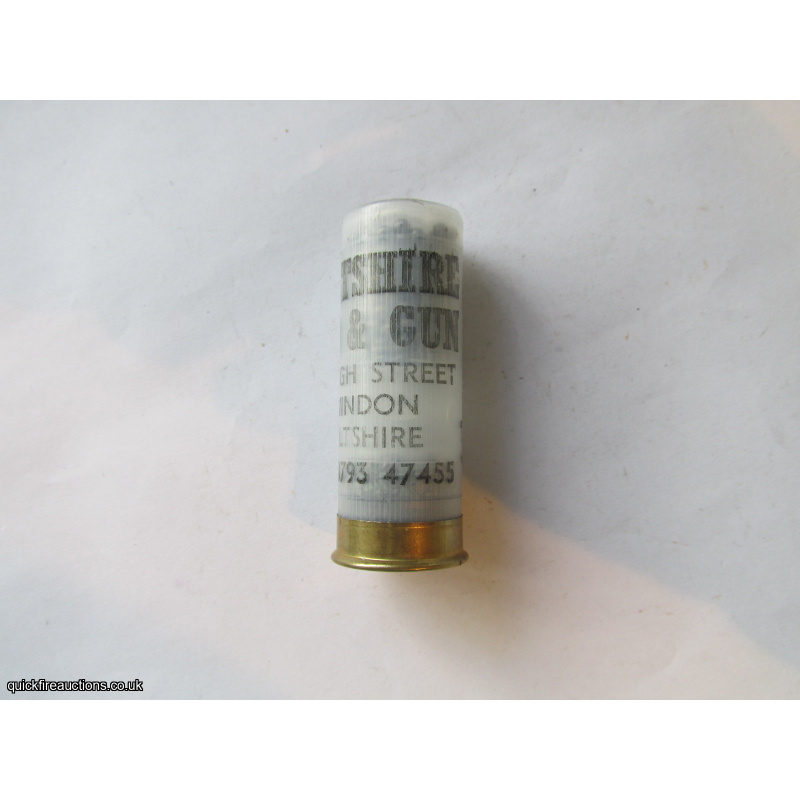 12G WILTSHIRE ROD & GUN WHITE CARTRIDGE [INERT]