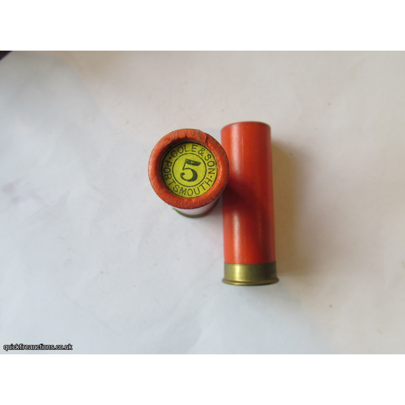 12G R.T.O. TC= COLE & SON PORTSMOUTH PLAIN ORANGE TUBE CARTRIDGE  [INERT]