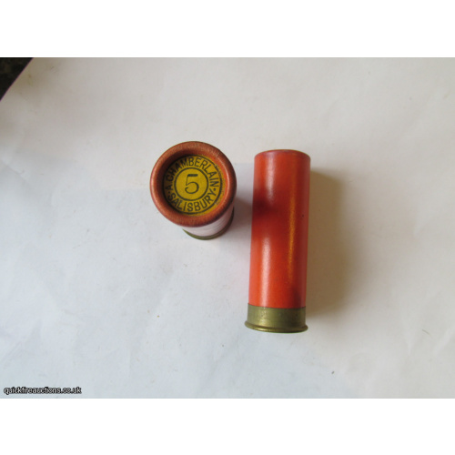 12G R.T.O. TC = A. CHAMBERLAIN SALISBURY PLAIN ORANGE TUBE CARTRIDGE  [INERT]