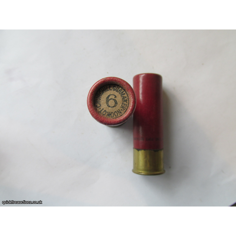 12G R.T.O. TC = CHURCHILL GUNMAKER LONDON PLAIN RED TUBE CARTRIDGE  [INERT]
