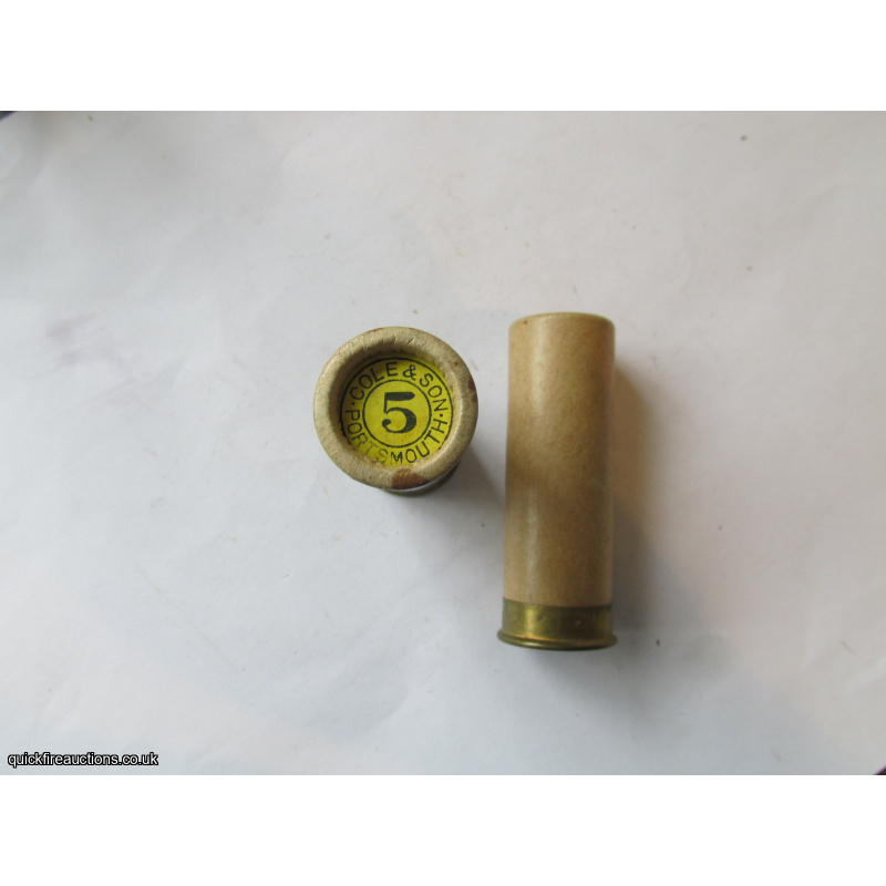 12G R.T.O. TC= COLE & SON PORTSMOUTH PLAIN WHITE TUBE CARTRIDGE  [INERT]