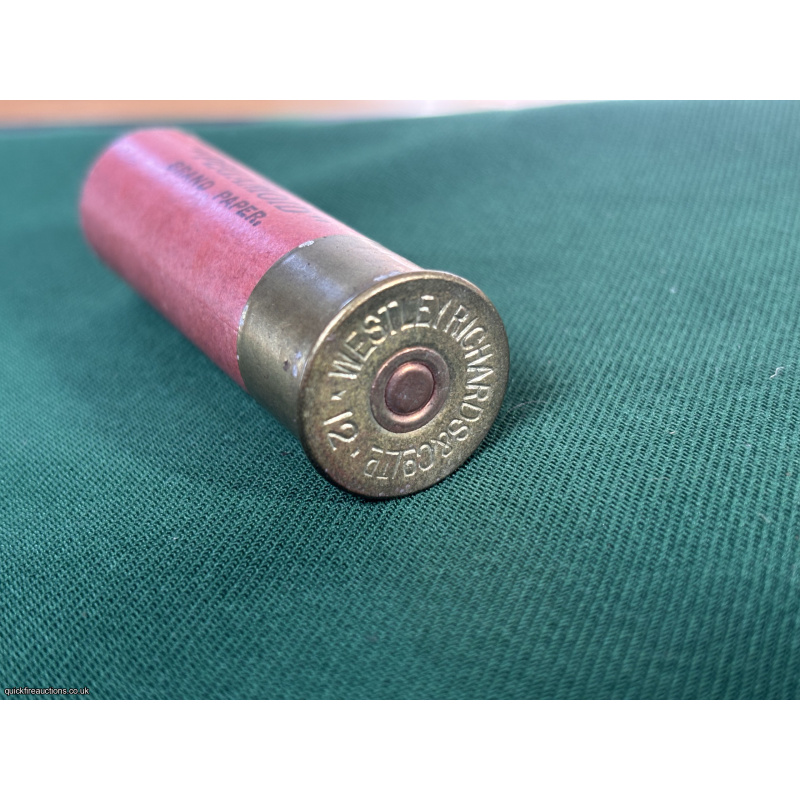12G Westley Richards Pegamoid Cartridge(INERT)