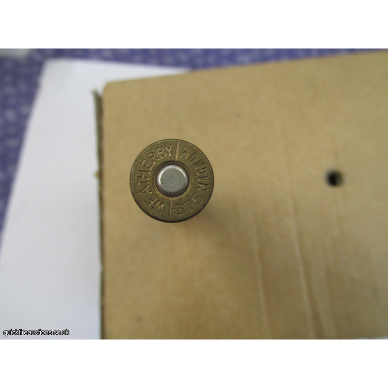 1 X WEATHERBY 375 MAGNUM LEAD TIP  BULLET INERT