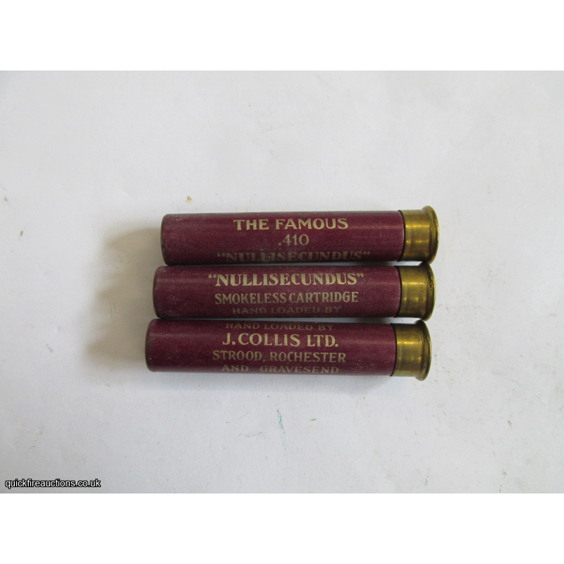 .410G R.T.O. COLLIS THE FAMOUS NULLISECUNDUS 2 1/2 inch CARTRIDGE  [INERT]