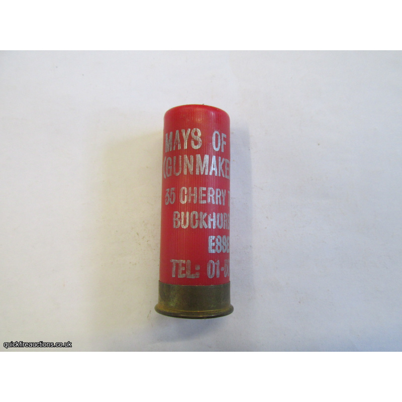 12G MAYS OF LONDON GUNMAKERS CARTRIDGE [INERT]