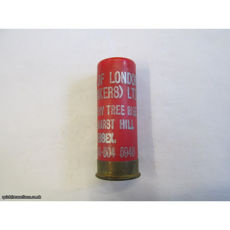 12G MAYS OF LONDON GUNMAKERS CARTRIDGE [INERT]