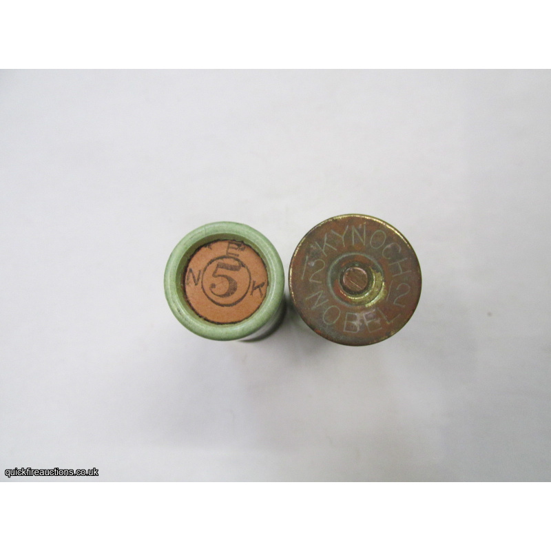 12G R.T.O. KYNOCH BRITISH SMOKELESS MADE/LOADED BY KYNOCH NOBEL CARTRIDGE  [INERT]
