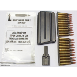 Vietnam COLT M16 20rd Magazine & Inert 5.56mm Bullets M16 AR15 M4 