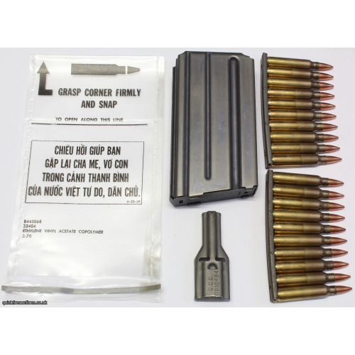 Vietnam COLT M16 20rd Magazine & Inert 5.56mm Bullets M16 AR15 M4 