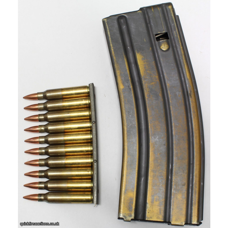 Vietnam COLT M16 30rd Magazine & Inert 5.56mm Bullets M16 AR15 M4 