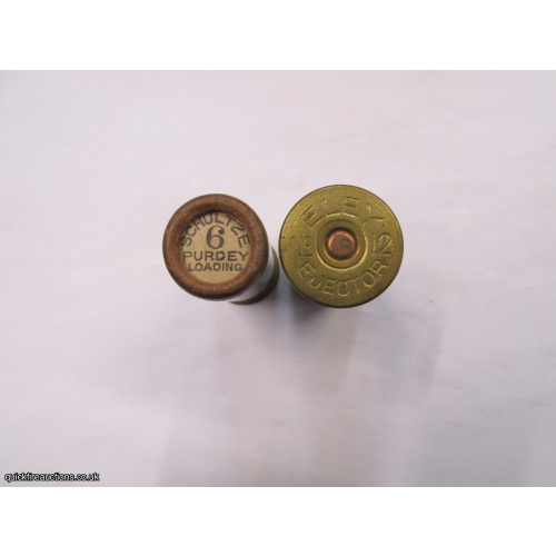 12G R.T.O. SCHULTZE PURDEY LOADING ELEY EJECTOR BRASS EJECTOR CARTRIDGE  [INERT]