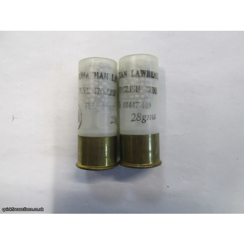 12G JONATHAN LAWRENCE FINE ENGLISH GUNS CARTRIDGE [INERT]