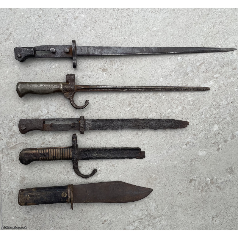 Selection of relic bayonets 