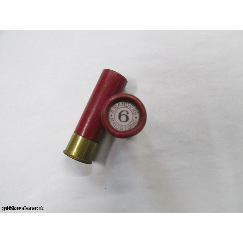 12G R.T.O. TC = A.SANDERS MAIDSTONE PLAIN RED TUBE CARTRIDGE  [INERT]