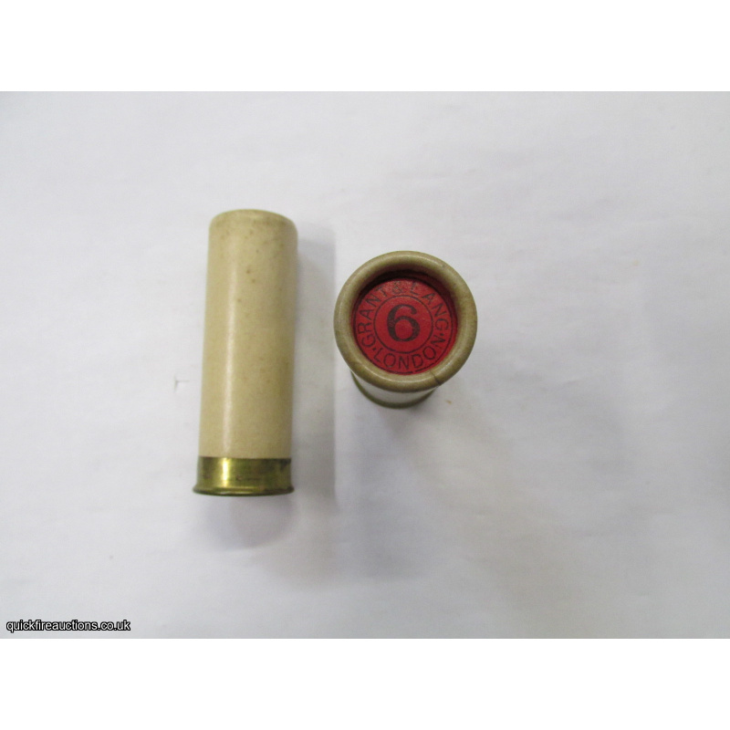 12G R.T.O. TC =GRANT & LANG LONDON WHITE TUBE CARTRIDGE  [INERT]