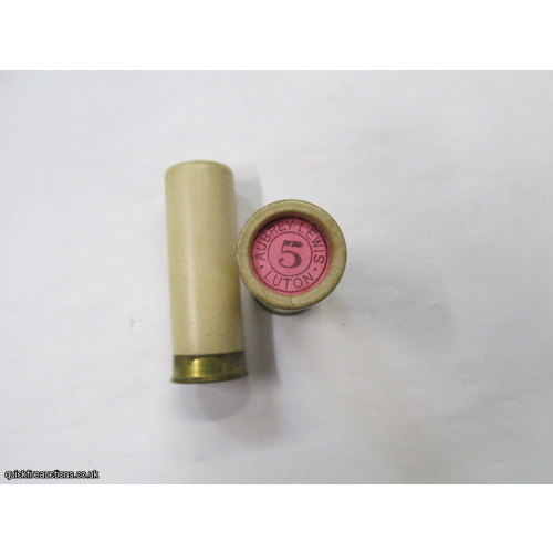 12G R.T.O. TC = AUBREY LEWIS LUTON WHITE TUBE CARTRIDGE  [INERT]