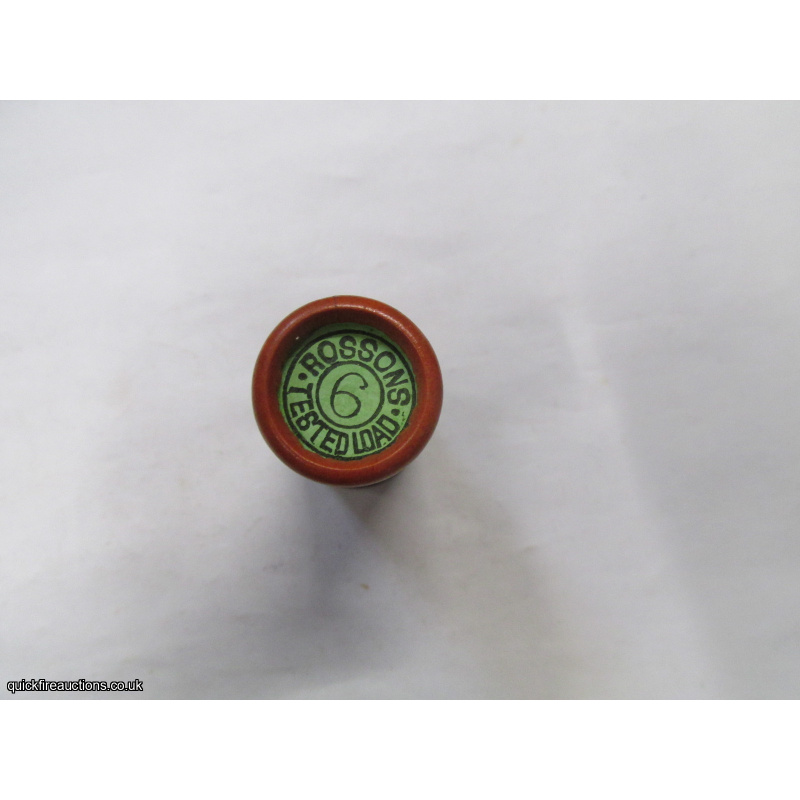 12G R.T.O. 2inch TC = ROSSONS TESTED LOAD ORANGE TUBE CARTRIDGE  [INERT]