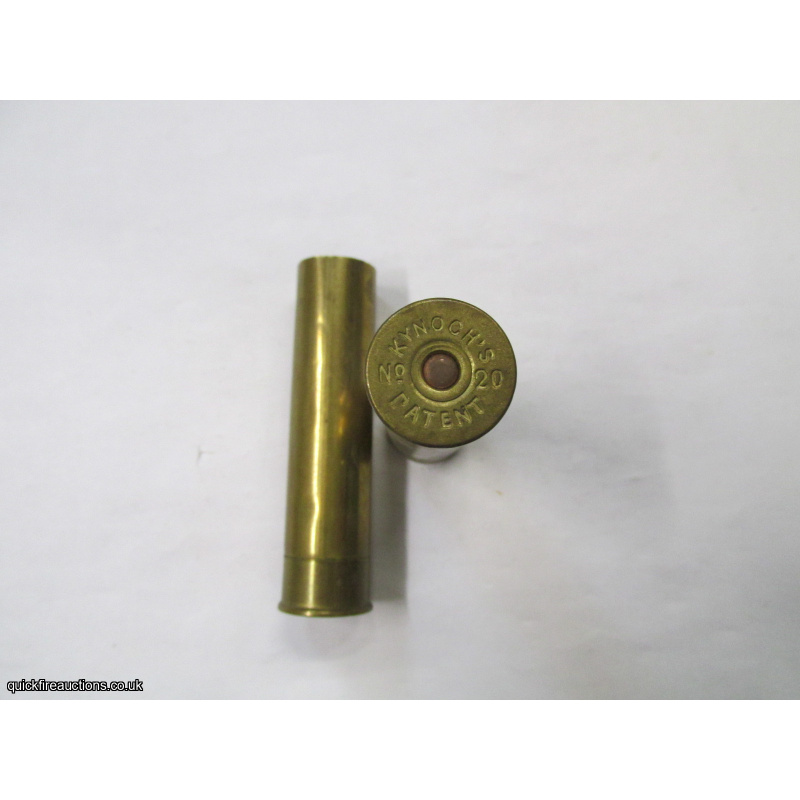 20g KYNOCHS PATENT 2 1/2 inch EMPTY BRASS LARGE PRIMED CASE