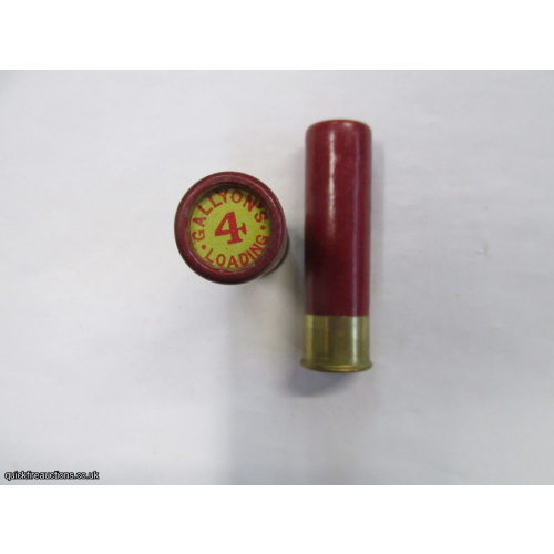 12G R.T.O. TC = GALLYONS LOADING PLAIN RED TUBE 3 INCH CARTRIDGE  [INERT]