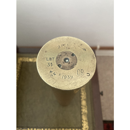 WW2 2 Pounder shell case 1939