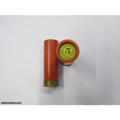 12G R.T.O. TC= COLE & SON PORTSMOUTH PLAIN ORANGE TUBE CARTRIDGE  [INERT]