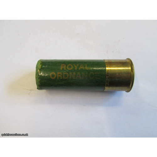 12G ROYAL ORDNANCE BLACK FEATHER EMPTY FIRED CASE