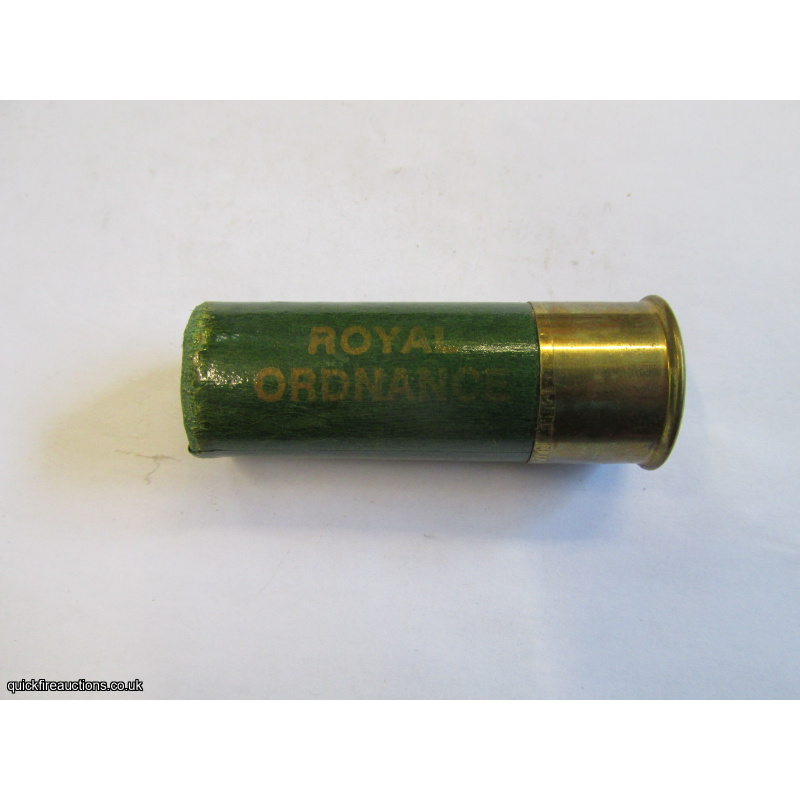 12G ROYAL ORDNANCE BLACK FEATHER EMPTY FIRED CASE