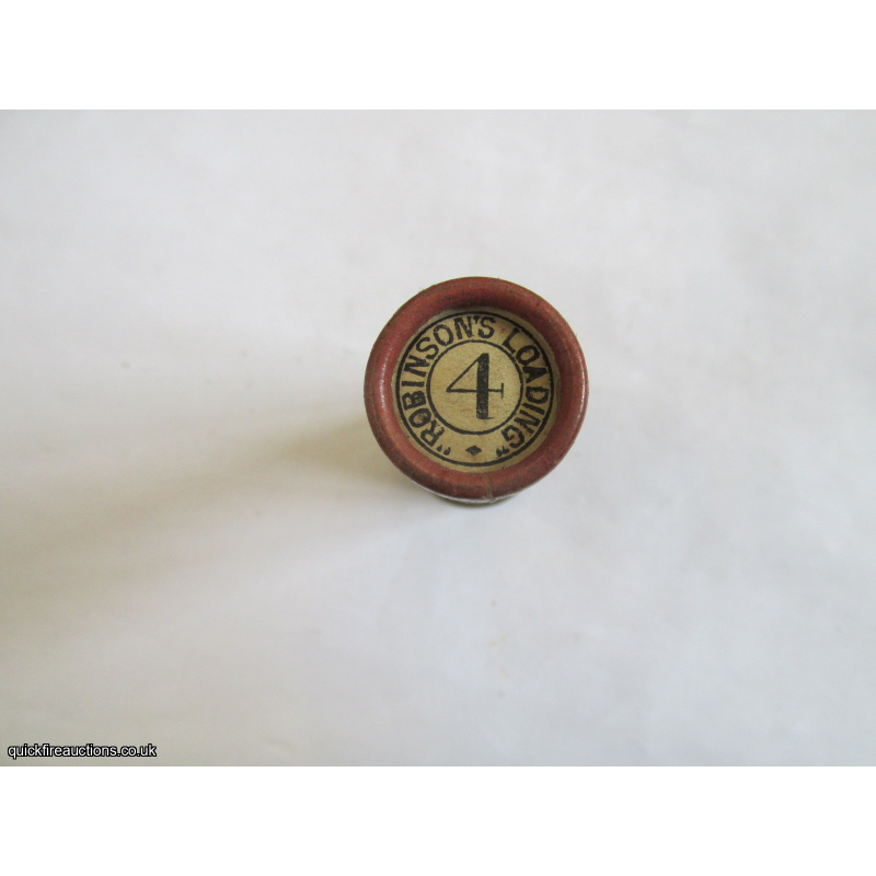 12G R.T.O. TC=ROBINSON ELEY WATER-PROOF PEGAMOID CARTRIDGE  [INERT]